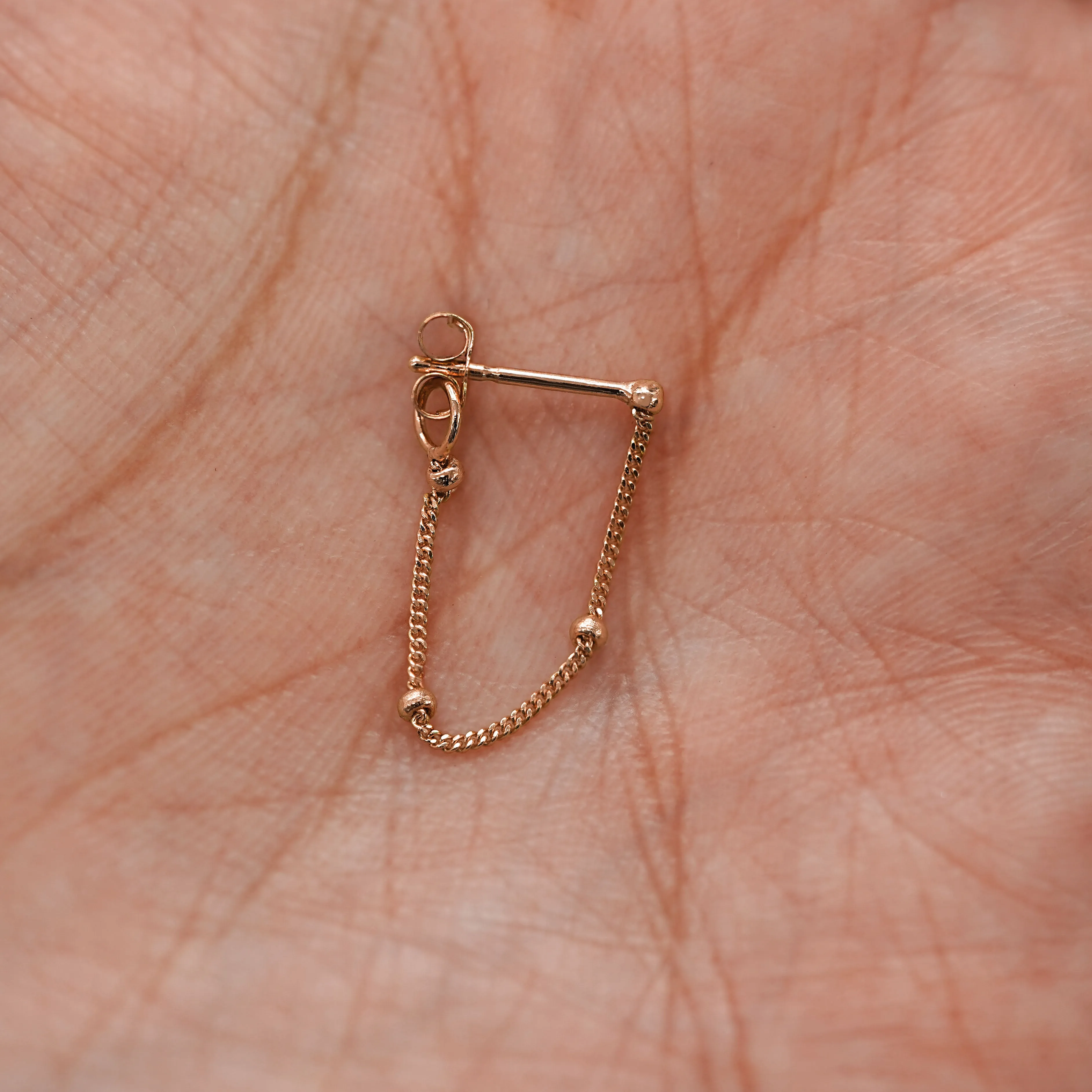 Beaded Essential Chain Loop Earring