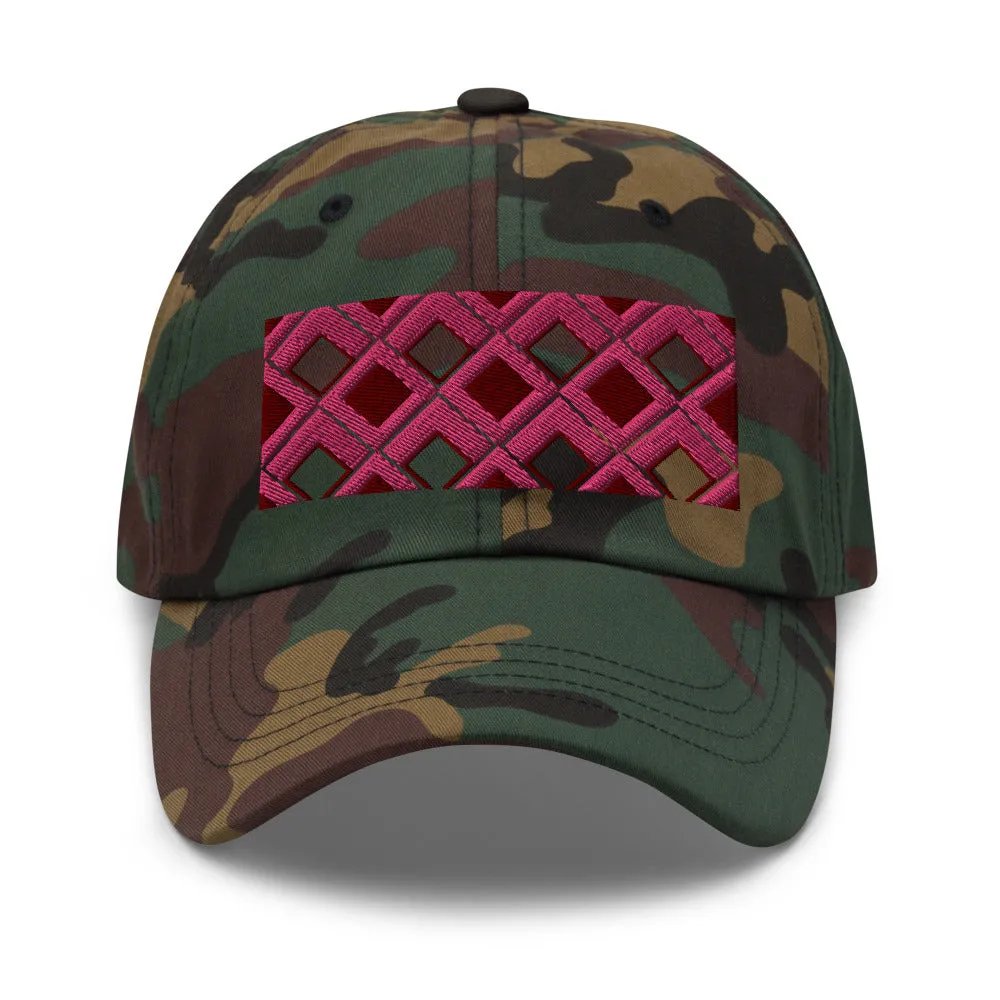 Dad Hat | 60s Pink Diamonds | Geometric Glam