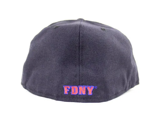 FDNY Shield New Era 59Fifty Fitted Hats (New York City Fire Department Gray Under Brim)
