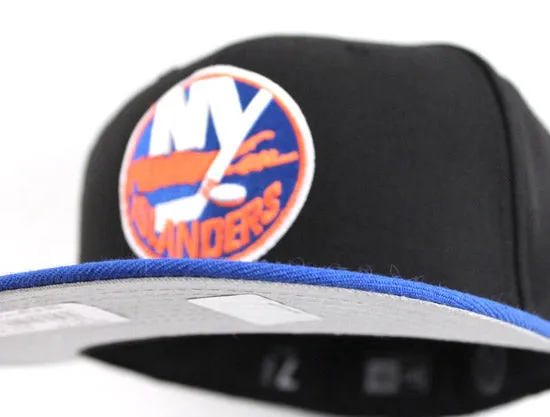 New York Islanders New Era 59FIFTY Fitted Hat (METS COLOR WAY BLACK ORANGE BLUE AZURE GRAY UNDER BRIM)