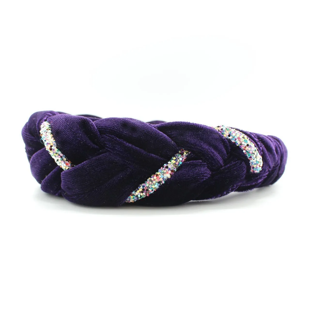 Pink Velvet and Rhinestones Headband