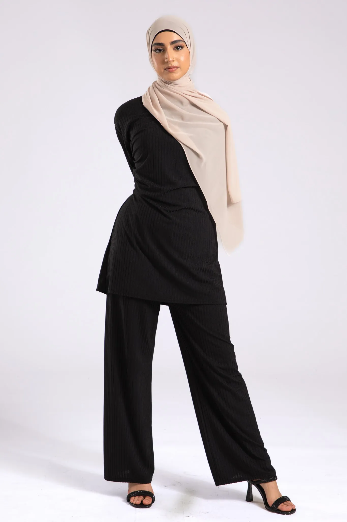 Premium Crepe Chiffon Hijab - Sand Beige