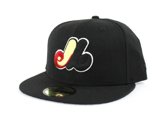 Retro Montreal Expos New Era 59Fifty Fitted Hat (Air Jordan 14 Ferrari Gray Under Brim)